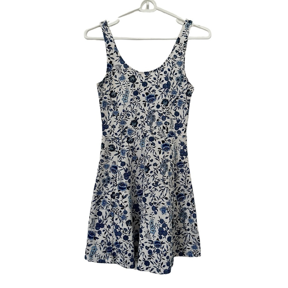 Floral Blue and White Women's Dress